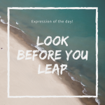 Learn English Online: English Lesson- Look Before You Leap