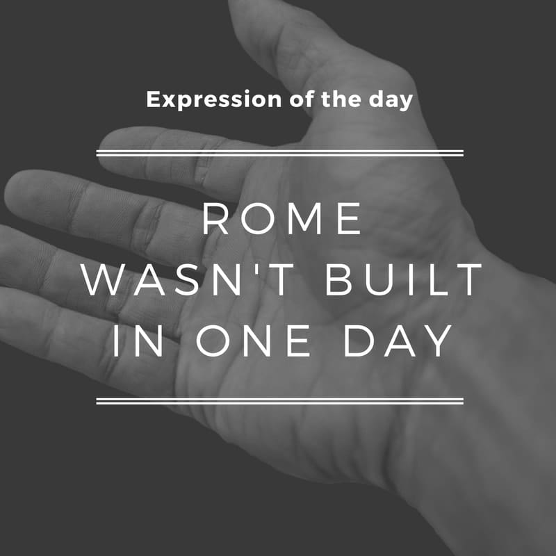 화상영어 전문 파인스토킹 영어회화 표현 rome was not built in one day