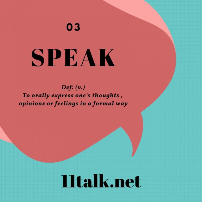 word differences say tell speak talk